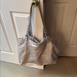 Echo Shimmering Silver Tote